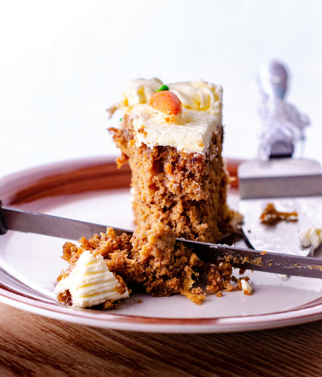 A piece of carrot cake