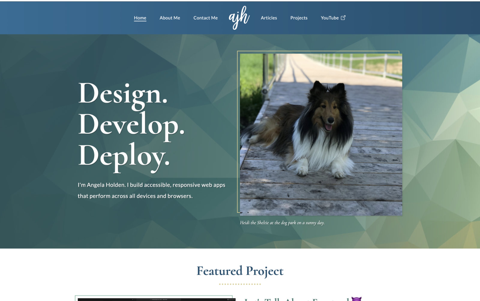 Screenshot of project portfolio website