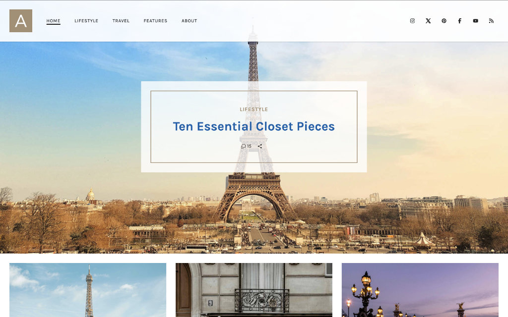Screenshot of Solo Masonry CSS Columns Layout demo website